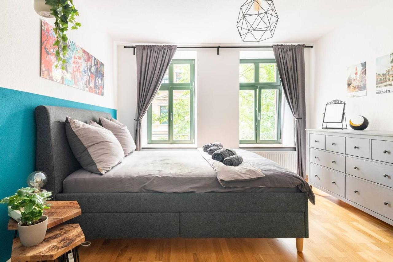 Super Zentrale, Gemutliche Wohnung Mit Balkon Leipzig Exterior photo